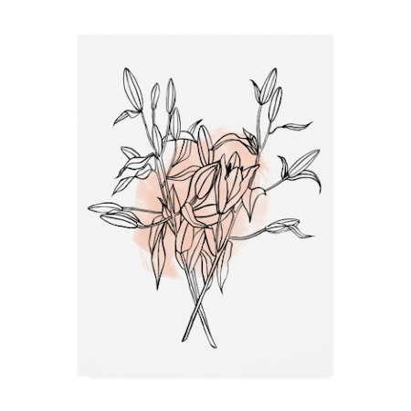 Emma Scarvey 'Lilies On Pink I' Canvas Art,14x19
